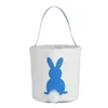 300pcs Easter Rabbit Basket Easter Bunny Bags Rabbit Printed Canvas Tote Bag Egg Candies Baskets Sea Shipping 4 colors DAP437