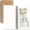 Notizbücher mit Krafteinband, Tagebücher, Planer, Notizblöcke mit leerem Papier, braunes Schreibheft, Tagebuch für Reisende, Zeichnen, Malen