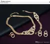 Bridesmaid Jewelry Set Chains Bracelet Like Indian African Dubai 18k Gold Jewelry Party Jewelry Sets5231091