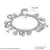 Регулированный милый шарм 925 посеребренные женские ювелирные украшения девушка браслеты браслеты с 13 подвески браслет браслет