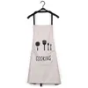 70cm Adult Kitchen Aprons 3 Color Cooking Cleaning Daidle Lace Up Pocket Letter Printing Pinafore Women Man Waterproof New Arrival 4 4lx G2