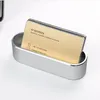 Présentoir en aluminium de boîte de porte-cartes en métal pour l'identification, le débit, les affaires, le nom, les cartes-cadeaux organisateur de bureau cas de récipient GWB14248