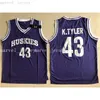 ステッチカスタムNCAAハスキー43 K.Tyler Purple Jersey女性青少年メンズバスケットボールジャージXS-6XL NCAA