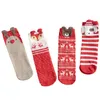 4 style Winter Woman Sock Red Christmas Skarpetka Śliczna kreskówka Elk Deer Dog Socks Botton Keep Baby Girl Boy Miękkie skarpetki