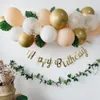 152 pcs Novo Retro Color Bean Pasta De Balão Verde Pacote Olive Green Balão Definir decoração de decoração da festa de aniversário