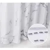 Marbling 3D Printing Shower Curtains Waterproof White Bathroom Curtains Simple Style Bathtub Insulation Bathroom Decoration T200711