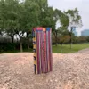 TOPPUFF Rainbow Wood Dugout One Hitter Pipe Natural hecho a mano de madera con cerámica One Hitter Bat Pipe Cleaner Tool