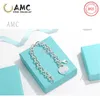 AMC 925 sterling silver bracelet female heartshaped bracelet ot bracelet jewelry 11 original design sense for girlfriend holiday604356994