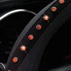 3738 cm Nouveau couvercle de volant universel de voiture Hingestones Crystal Diamond Decor Wheel Wheel Protector Direering J220808