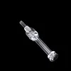 DHL gratis!!! 6.0 Inch Quartz Dab Straw NC Quartz Tips Dab Tool per bong in vetro Dab Rigs Water Pipes