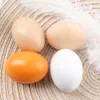 천연 나무 시뮬레이션 계란 수동 낙서 페인트 DIY 창조적 인 부활절 달걀 Y66