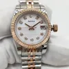 Wysokiej jakości 2813 Automatyczny ruch Lady Watch Sapphire Glass Mały rozmiar 26 mm kobiety Diamond Pink Shell Diled Bezel Stal nierdzewna 294L