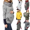 40# Maternidade Capuz de enfermagem Sorto do inverno Autumn Roupos de gravidez Mulheres grávidas que amamentam camisetas Top1