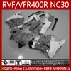 Karosserie für HONDA RVF400R NC30 V4 VFR400 R VFR400R 89 90 91 92 93 79No.184 RVF400 RVF VFR 400 R 400RR VFR 400R 1989 1990 1991 1992 1993 VFR400RR 89-93 Verkleidung grau schwarz