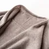 100% ren ull stickad tröja Kvinnor V-ringning långärmad standard kashmir stickad vintermode kvinnliga hoppare 201224