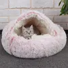 Semi-enclosed Soft Kennel Pet Bed for Puppy Kitten Warm Cloth 35cm 50cm Dog Cats Beds in Autumn Winter