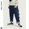 INFLATION Loose Fit Straight In Blue Classic Male Denim Casual Streetwear Herren Jeans 93417W 201111