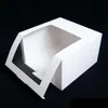 100 stcs papieren hoedbox met PVC Window Baseball Cap Beret Party Packing Boxes Gift Packaging Box SN34686842648