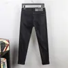 디자이너 브랜드 Mens Jeans 럭셔리 가을 기술 양털 Tracksuit 경량 스트레치 스키니 팬츠 패션 비즈니스 레저 블랙 바지 최고 품질 플러스 사이즈 W42