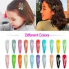 Mix Color Solido 5 cm Metallo HairGrip Snap Clip per capelli per bambini Baby Donne Barrettes Clip Pin TS211