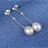 AINUOSHI lusso argento 925 orecchini di perle d'acqua dolce amante donne fidanzamento lunghi orecchini in argento regali gioielli partito Y200106