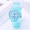 Relojes de pulsera WOKAI moda Casual mujer respetuoso con el medio ambiente Gel de sílice reloj de cuarzo estudiante chica Simple viento jalea reloj Retro