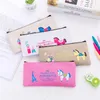 Cartoon kleine paard kawaii canvas rits briefpapier estuches school schattige potlood doos pen tassen pouch pocket portemonnee