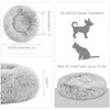 Long Plush Dog Bed Comfortable Donut Warm Round Soft Washable and Cat Cushion Flutty Mat for Small Medium Large LJ200918