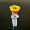 Hoofdkleurt Kleurrijke Roken Accessoires Pruik Wag 14mm Mannelijke Joint Glass Water Bong Bowl Gerookte Waterpijp Gereedschap