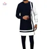 Ensemble de vêtements traditionnels pour hommes africains personnalisés Dashiki Ankara pantalon manteau 2 pièces ensemble à manches longues grande taille survêtement tenues WYN1181