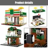 Blocchi giocattolo Mini City Street Building Blocks Coffee Shop Hamburger Store City Fai da te Giocattoli dei mattoni Compatibile Neri per i bambini Regalo C310c