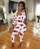 Plus size 2X fall winter clothing Women sleepwear long sleeve Jumpsuits casual Rompers sexy night clothes skinny bodysuits club wear 4421