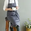 Nordic wind polyester cotton waterproof apron Coffee shops and flower shops work cleaning aprons for woman washing daidle bib LJ209978811