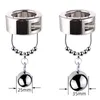 Height Heavy Penis Ring Chastity Device Stainless Steel Ball Pendant Scrotum Stretcher Cock Ring Metal Locking Male Sex Toys