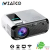 WZATCO E500 Mini LED projetor 1280x720 Android 100 WiFi portátil Beamer Home Cinema Theatre Wired Sync Display Mobile1080004