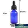 6 flaconi contagocce in vetro blu da 15 ml con pipetta, bottiglie di profumo vuote, vasetti liquidi