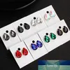 Stone Crystal Water Drop Colorful Design Earring Studs Color Elegant Fashion Women Jewelry Girl Gifts SZ0001