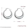 silver color small Hoop Earrings for Women Crescent Moon Round Creole Earring European Brand Fashion Statement Jewelry Gifts