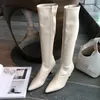 Buty jeździeckie Lady Jesień i zimowe buty Kobiety Sexy Sideed Toe Casual Coutwear 2021 Ins Women Knane High Heel Botas Elegancki Temperament
