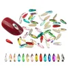 Strass pour Nail Art, 26 couleurs, 100 pièces, forme plate, goutte d'eau, pierres de cristal colorées pour décoration 3D Nail Art