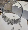 925 Sterling Silver Charm Bead Fit European Armband för kvinnor Diy White Five Kronblad Flower Crystal Square Pärlor Bangle Snake Chain Fashion Jewelry