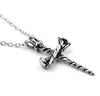 2022 NEW Vintage Titanium Steel Casting Men's Pendant Nail Necklace Fashion Hipster Cross Necklaces