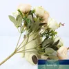 Rosas Artificiais Flores Rosa Pequeno Mini Falso De Seda Artificial Flores Para O Casamento Casa Decoração Ramalhete Branco Rosa