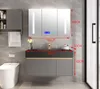 Умный шкаф для ванной комнаты Современный минималистский легкий роскошный рок -сланцевый хлавный мраморная раковина