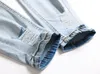 Jeans casual da uomo Pantaloni denim hiphop Ginocchia Fori Strappati Distressed Sbiancato Graffiato Alla moda Buona qualità