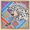 130 * 130см саржевой шелкового шарфа женщины Leopard печать Шаль Echarpe лошадь площадь шарфы Платки Femme Хиджаб Бандан Wrap
