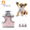 YICHONG Grossiste Pet Poitrine Sangle Fleur Traction Petite et Moyenne Taille Chaîne Marche Chien Corde LJ201111