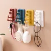 Roterende lijmhaken rails creatieve nordic badkamer keuken gat-free wandmontage hanger sleutel tas kleding haak thuis keuken organizer ZL0588