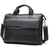 Briefcases Men's Genuine Leather Bag Briefcase Business Portfolio Male For 14"Laptop Office Messenger Crossbody Men Handbag1