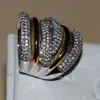 Victoria Wieck Full Tiny Stones Women039s Modna biżuteria 14KT Whitegold Gold wypełniona cyrkonia Zespół zaręczynowy Pierścienie GI2654415